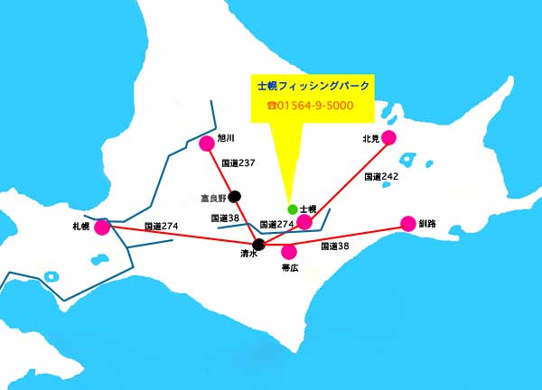 北海道簡略地図